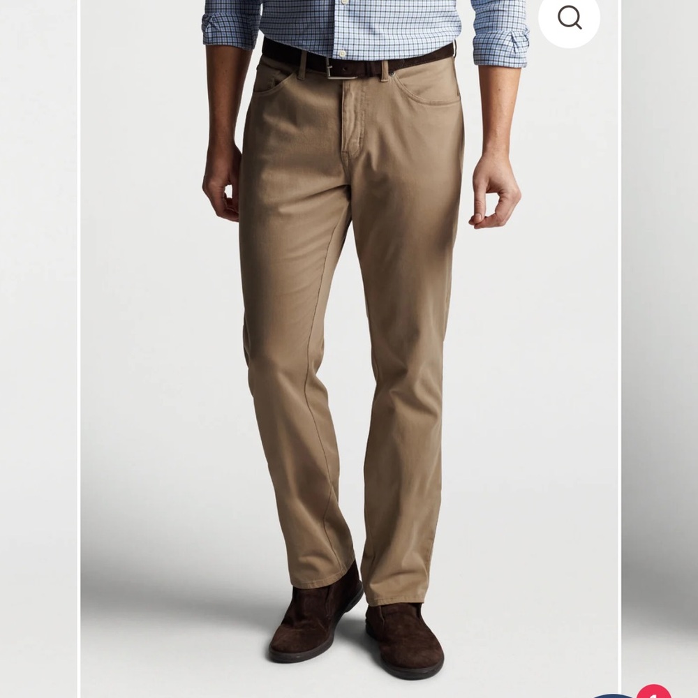 PETER MILLAR ULTIMATE SATEEN FIVE-POCKET PANT IN GRAIN